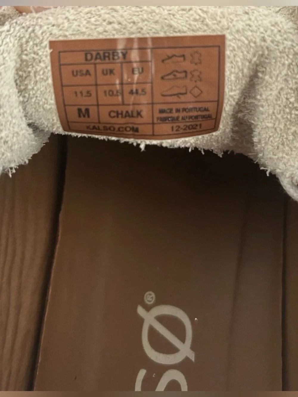 Kalso Earth Shoe Men 11.5 Ivory Chalk Darby Nubuck Negative Heel New No Box